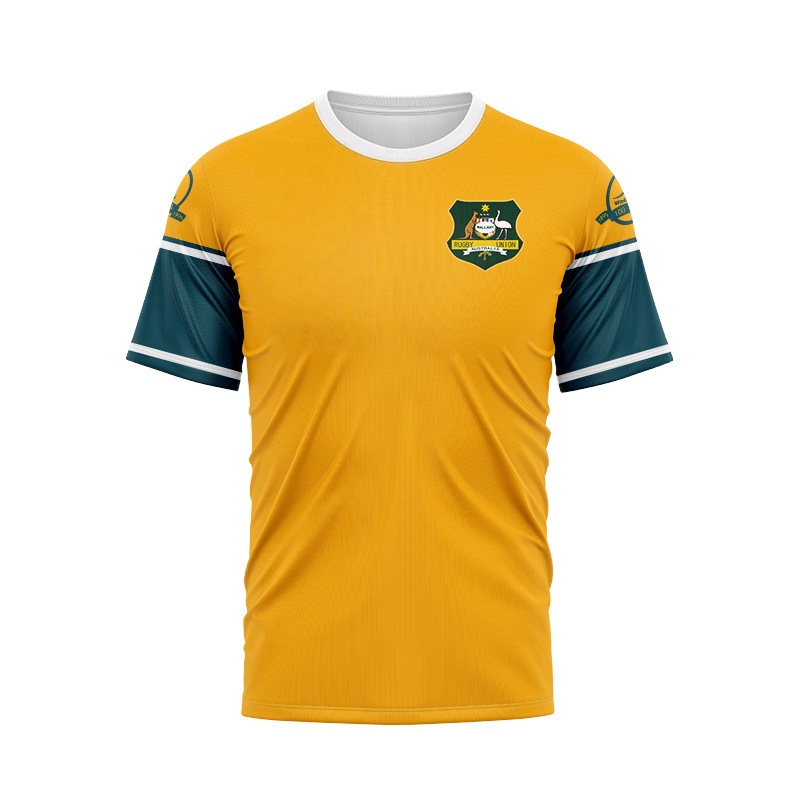 T Shirt Dry Fit - Koszulka rugby retro drużyny Kangaroos dla