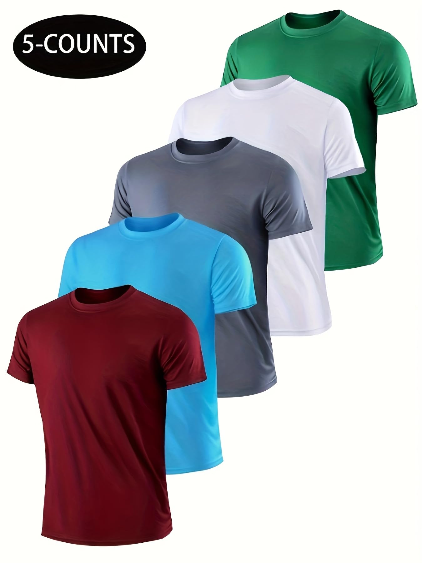 5-pak męskich koszulek sportow – T Shirt Dry Fit recenzja i cena